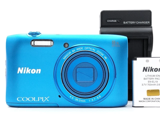 NIKON COOLPIX S3600 Blue 20.1MP Compact Digital Camera $125.99