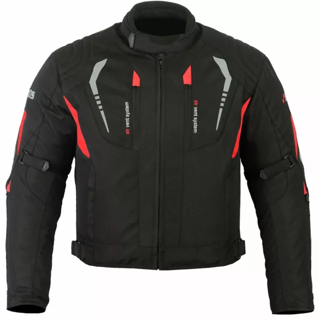 Herren Touren Motorradjacke Textil schwarz Herren Motorrad Protektoren Jacke Neu