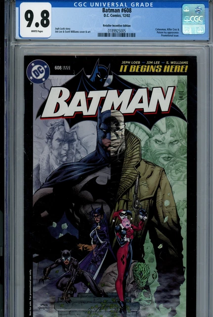 Batman Vol 1 #608 DC CGC 9.8 NM/M (2002) Jim Lee RRP Retailer Variant