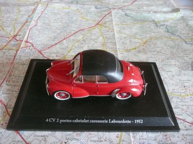 Eligor 1/43 – Renault 4CV Cabriolet Larbourdette – GP La Baule 1952 – Bleu
