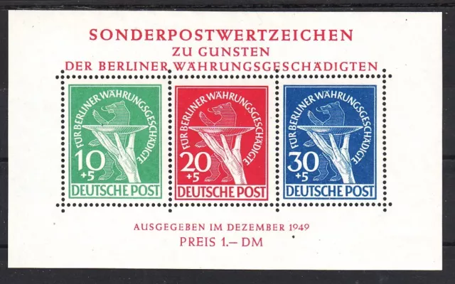 1949 Währungsgeschädigte Mi Block 1 ** Luxus!