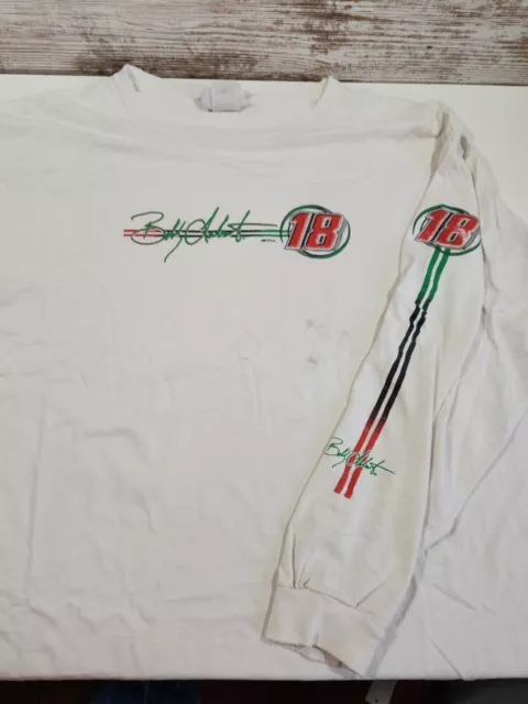 Vintage Bobby Labonte T Shirt Long Sleeve 1990s Chase Mens Large Nascar Vtg