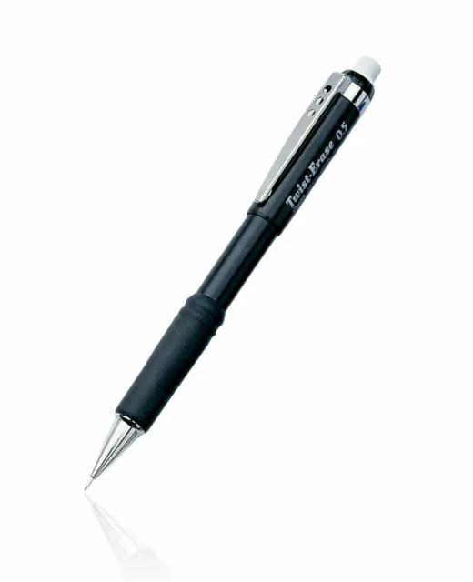 NEW Pentel 2-PACK Twist-Erase III 0.5mm Mechanical Pencils w/2 Erasers QE515BP2