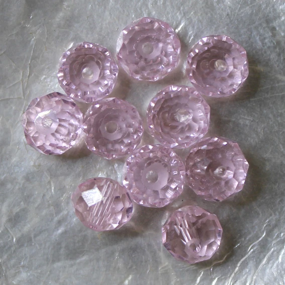 10 CITROUILLES  -  Cristal de Bohême  -  6 X 8 MM  -  ROSALINE