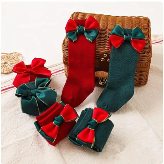 Wear Resistant Baby Girls Christmas Socks Cotton Soft Cotton Children Sock