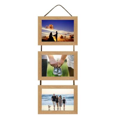Cornice portafoto in legno da parete Rainbow Black 10 x 15 cm 
