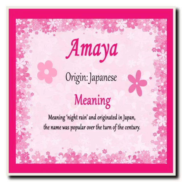 Amaya Nombre personalizado que significa montaña rusa