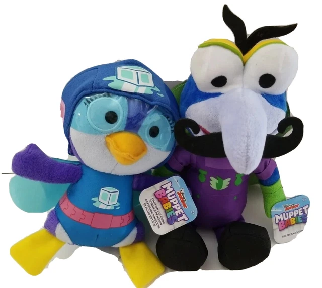 2 Disney Junior Muppet Babies Plush Dr Meanzo Gonzo & Captain Ice Cube Summer ⬇️