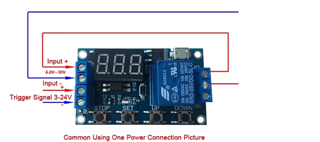 6-30V RELAY MODULE Switch Trigger Time Delay Circuit Timer Cycle ...