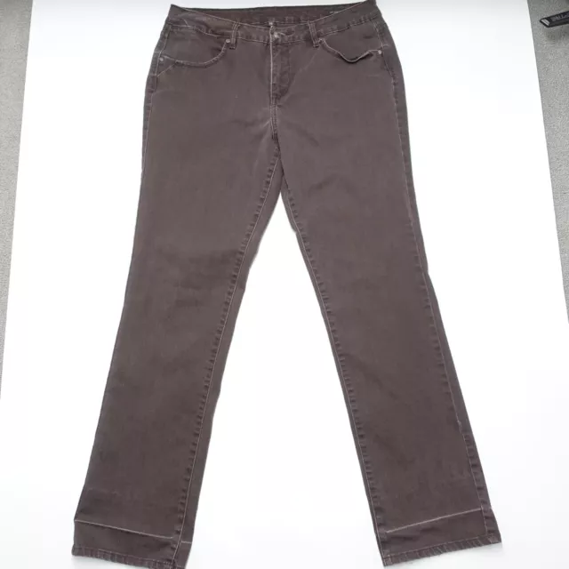 Jag Slim Leg Jeans Women Size 14 Brown Denim Mid-Rise 5-Pocket Cotton Stretch