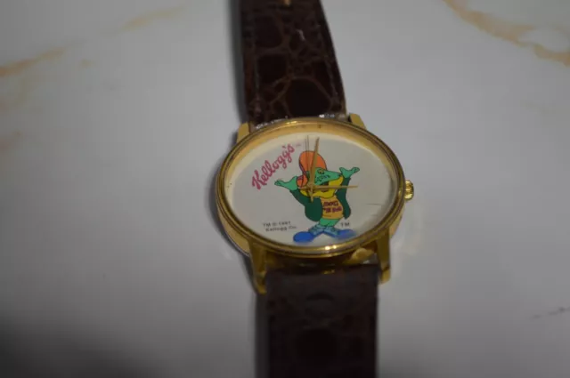 Vintage Kellogg Dig 'Em Frog Watch Unisex 1991 Very Hard to Find COLLECTIBLE!