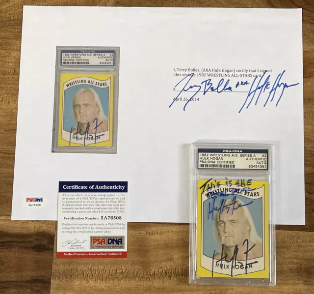 1982 Wrestling All-Stars Series A #2 Hulk Hogan Signed Hulkster Terry Bollea PSA