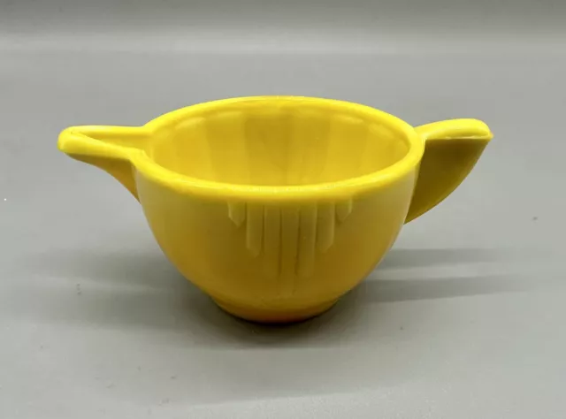 Akro Agate Large INTERIOR PANEL Child's Tea Set Creamer  Opaque Yellow