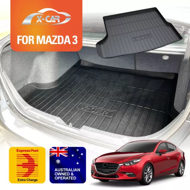 Heavy Duty Cargo Mat Boot Liner Luggage Tray Fit Mazda 3 Sedan BM BN 2014-2019