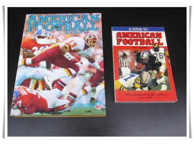 VINTAGE, NFL/AFL AMERICAN FOOTBALL BOOKS, 1980’s, GOOD CONDITION, COMPLETE.