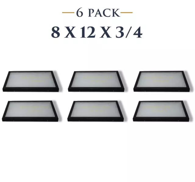 6 Pack of 8 x 12 x 3/4 Riker Display Cases Boxes for Collectibles Jewelry & More