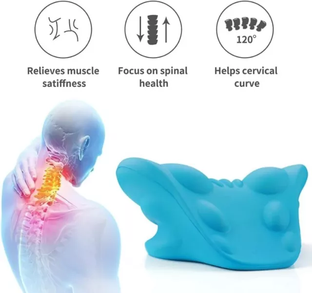 Relajador de cuello y hombro quiropráctico en forma de C cojín cuello corrección postural,