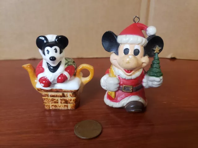 Disney Mickey Mouse Santa Tiny Teapot Ornament By Paul Cardew & Kurt Adler