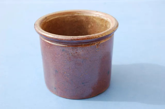 Ancien petit pot à graisse ou miel en terre vernissée french antique pottery