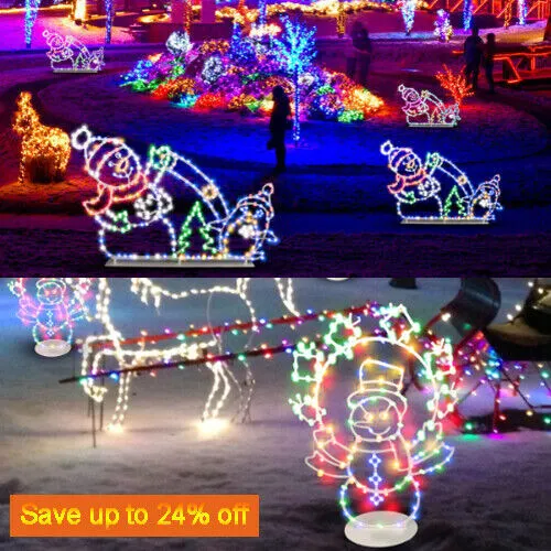 Outdoor Pinguin Schneemann Beleuchtung LED zum Selbermachen Weihnachten Silhouette Gartenlampe Dekor