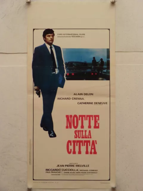 NOTTE SULLA CITTA' noir regia Jean Pierre Melville locandina orig. 1972
