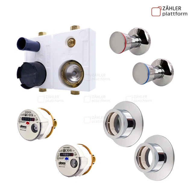 Wasser-Geräte Montageblock TEC 3000 3/4'' Rotguss Für Koax-Zähler