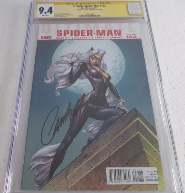 Ultimate Spider-Man #152 CGC 9.4 SS Signed by J. Scott Campbell (2011) Black Cat