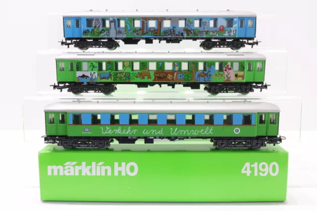 H0 Märklin 4190 Wagenset DB Verkehr und Umwelt Personenwagen AC Set +OVP/M48