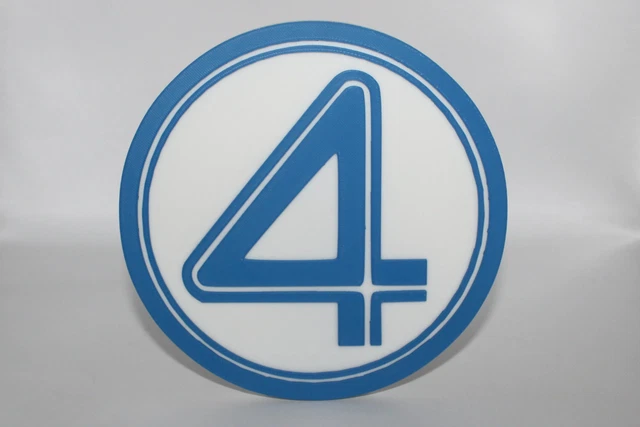 Fantastic Four Logo Sign - 3D Wall Art Or Desk Display