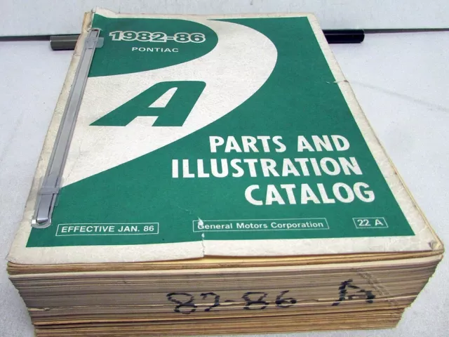 1982-1986 Pontiac 6000 Parts Book and Illustration Catalog