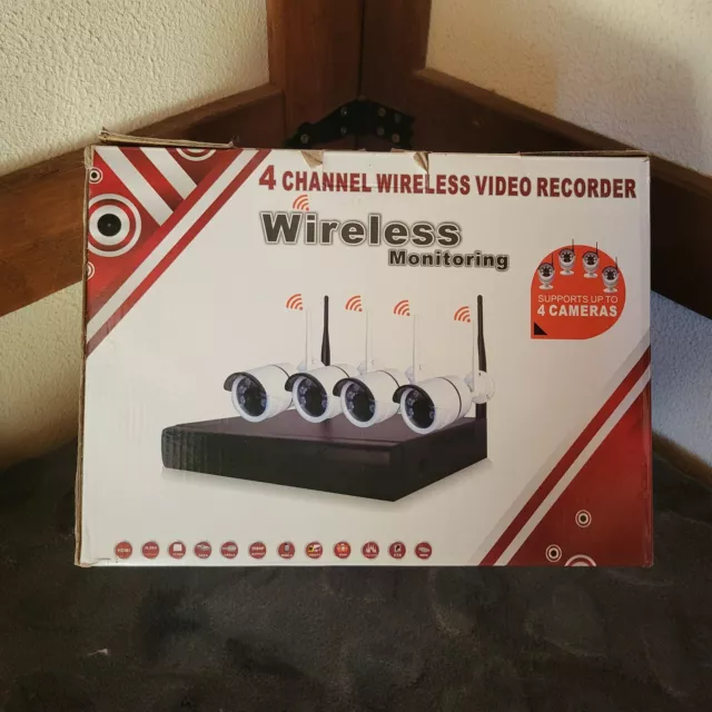 Set Überwachungskamera Wireless außen oder innen 4 Kameras plus Recorder