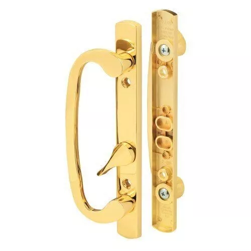 Prime-Line Bright Brass Plated, Handle Set Brass Designed for left or right hand