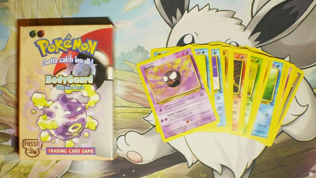 ULTRA RARE POKEMON WOTC Bodyguard Theme Deck *OPENED* + Fossil Set Card ...
