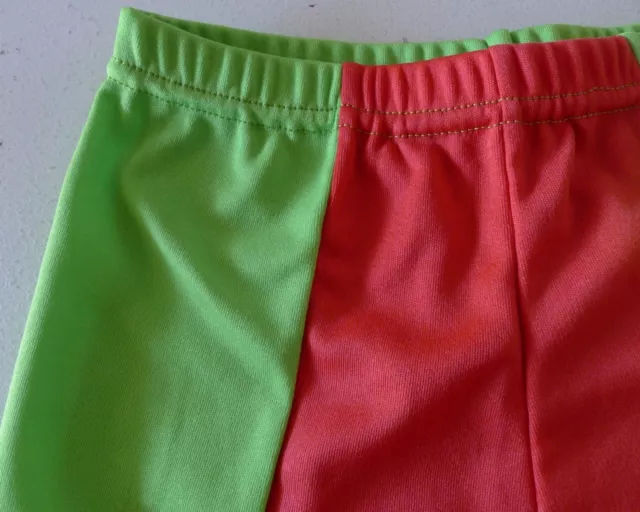 Vintage retro true 60s unused Boys swimsuit  age 6 - 7 yo trunks green NOS 3