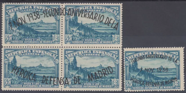 Variedad Serie Defensa De Madrid ** 789/790 - Dentado 11 - Año 1938