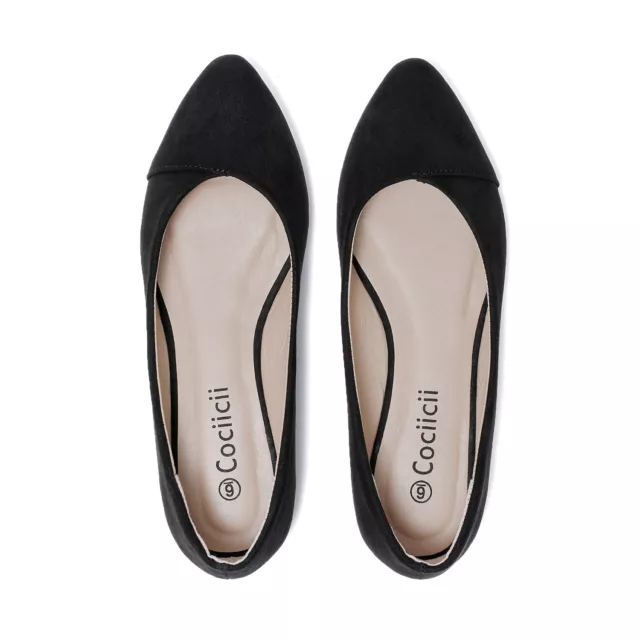 cociicii Women's Ballet Flats Classic Round Toe Pointy Toe Dress Shoes Casual