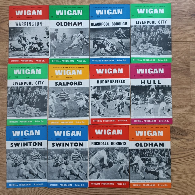 WIGAN RUGBY LEAGUE Programmes 1968 - 1969 £3.55 - PicClick UK