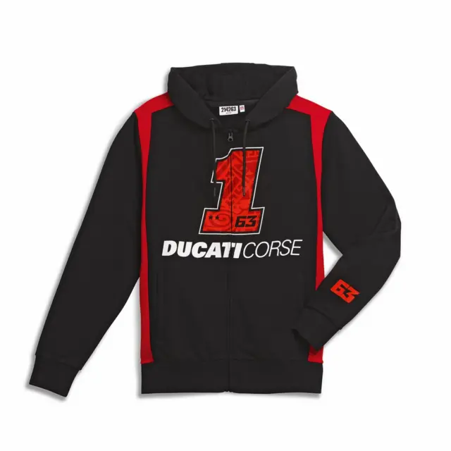 DUCATI Corse PECCO BAGNAIA Black Line #1 Sweatshirt Pullover Hoodie MOTO GP NEU