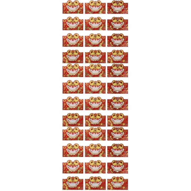 36 PCs Neujahr rote Pakete für Kinder Family Family Traditional Neujahr rote