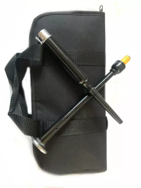 Practice Chanter Scottish Highland  Silver Mounts With Carrying Case Practice