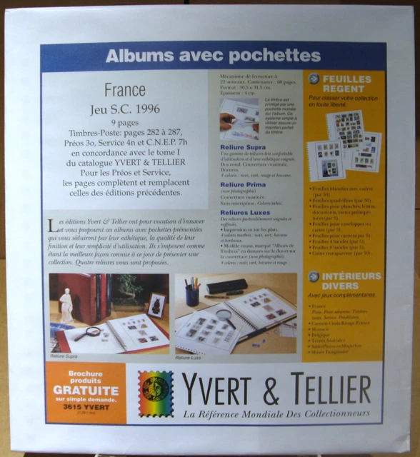 Yvert et Tellier - JEU FRANCE S.C 1996 (Avec Pochettes)