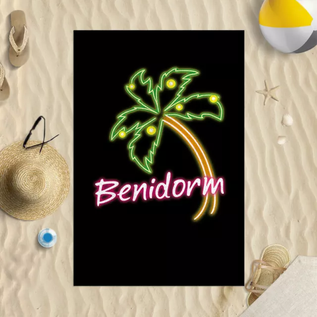 147x99.1cm Benidorm Mikrofaser Strandtuch Sommer Urlaub Geschenk