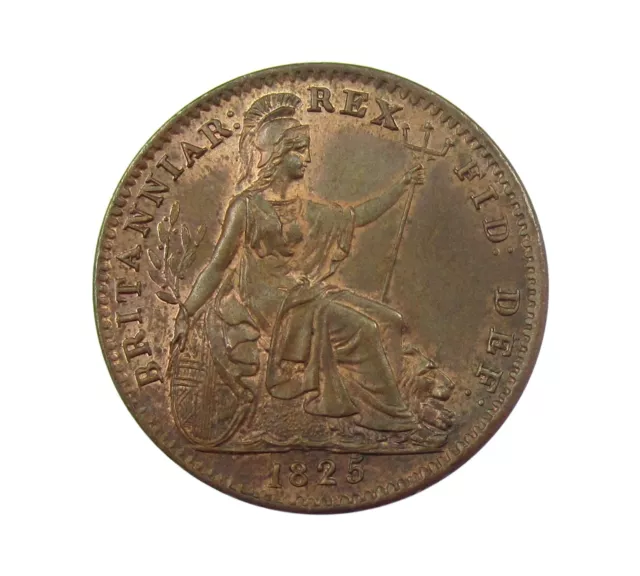 George Iv 1825 Copper Farthing - Unc