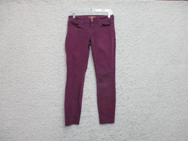 Lucky Brand Jeans 4 Womens Regular Size Purple Denim Charlie Skinny Dark Wash A4