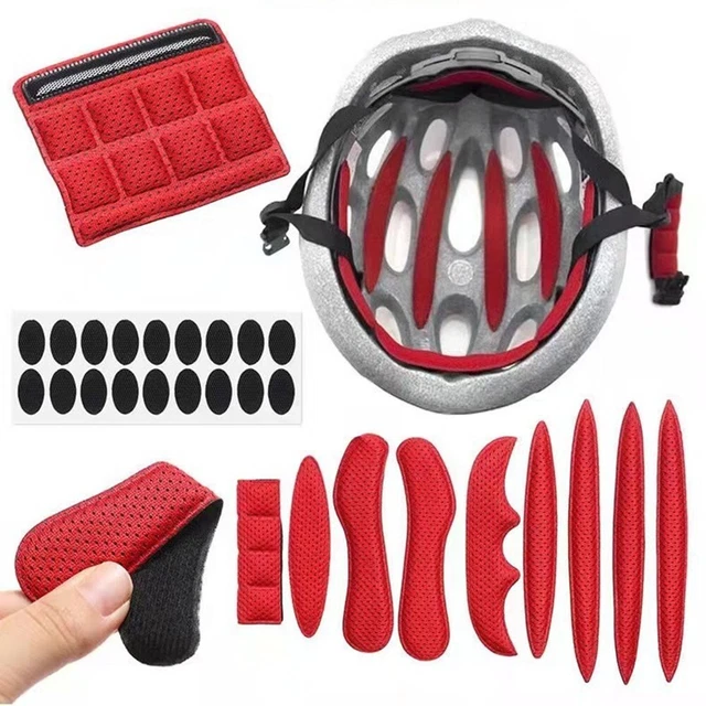 Kit de remplacement doublure de casque de vélo 9 pièces manche éponge noire p