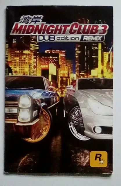 INSTRUCTIONS ONLY MIDNIGHT Club 3 Dub Edition Remix Manual
