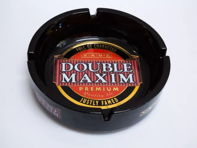 Vintage Vaux Double Maxim Premium Werbe Aschenbecher Werbung Brauerei Glas