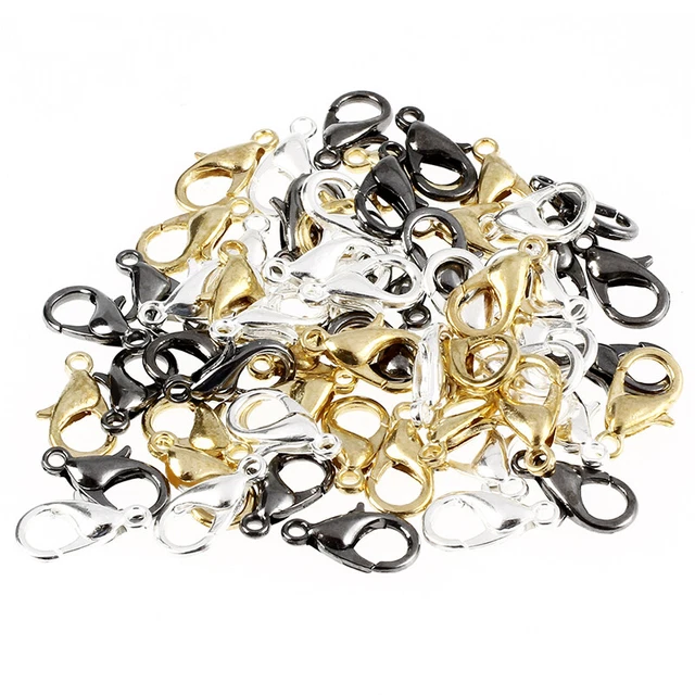 2X(60 piezas Corchetes Pinza de langosta de mezcla para fabricacion de 12mm Pl4)