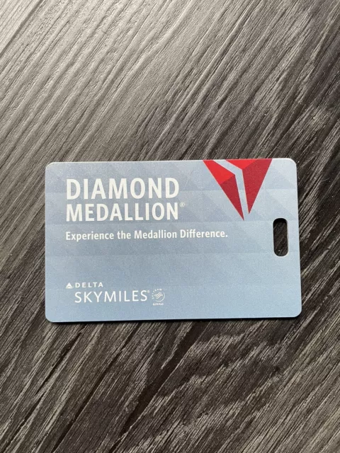 One (1) Delta Airlines Metal Diamond Medallion Bag Tag Luggage Tag