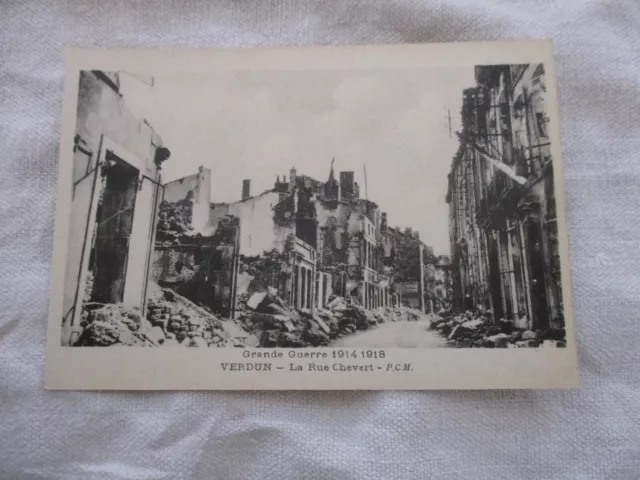 Cpa Dos Vert Ww1 Meuse 55 Verdun La Rue Chevert
